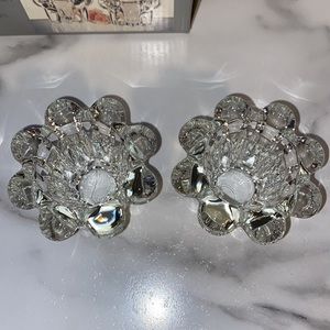 Vintage Alco Crystal Candleholder Set